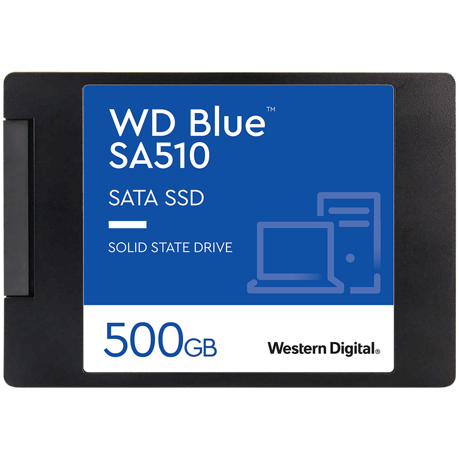 SSD POWERED BY SANDISK WD Blue SA510 500GB SATA, 2.5'', 7mm, Read/Write: 560/510 MBps, IOPS 90K/82K, TBW: 200