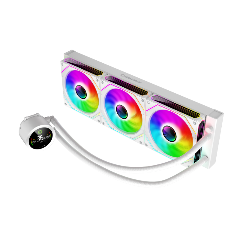 Gamemax CPU Liquid Cooler - ICEBURG 360 DIGITAL WH - White