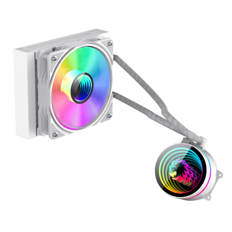 Gamemax CPU Liquid Cooler - ICEBURG 120 WT - White