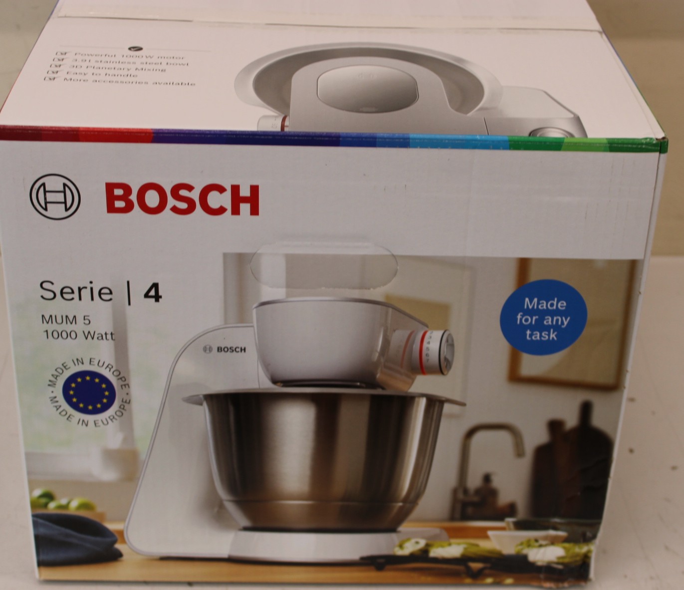 SALE OUT. Bosch Kitchen Machine - MUM58200 - 1000 W - Number of speeds 7 - Bowl capacity 3.9 L - White - DAMAGED PACKAGING