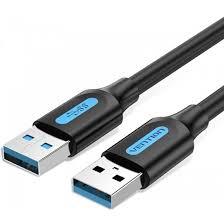 CABLE USB3.0 MALE TO MALE/0.5M BLACK CONBD VENTION