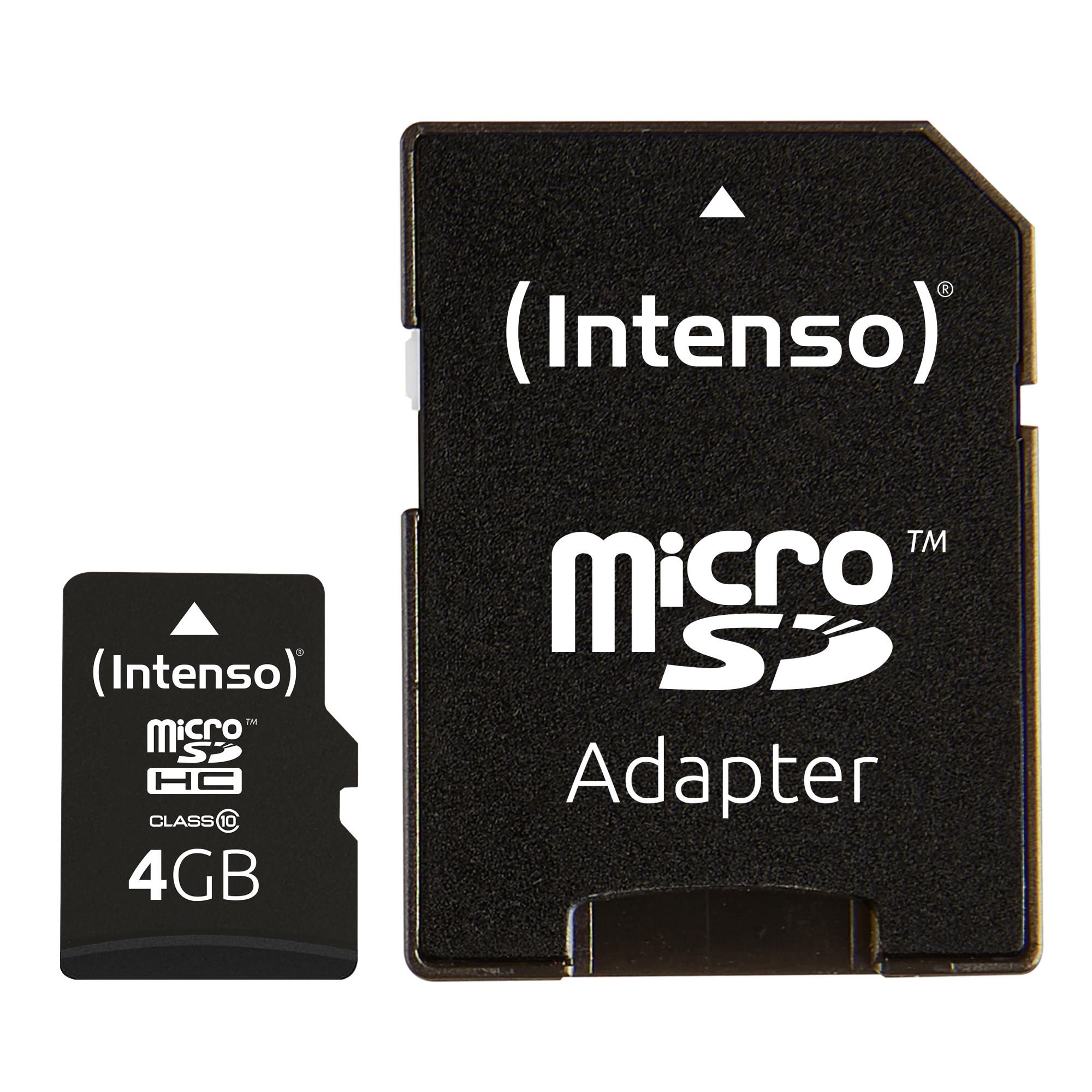 MEMORY MICRO SDHC 4GB C10/W/ADAPTER 3413450 INTENSO
