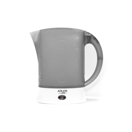Adler - Travel Kettle - AD 1268 - Standard - 600 W - 0.6 L - Plastic - White