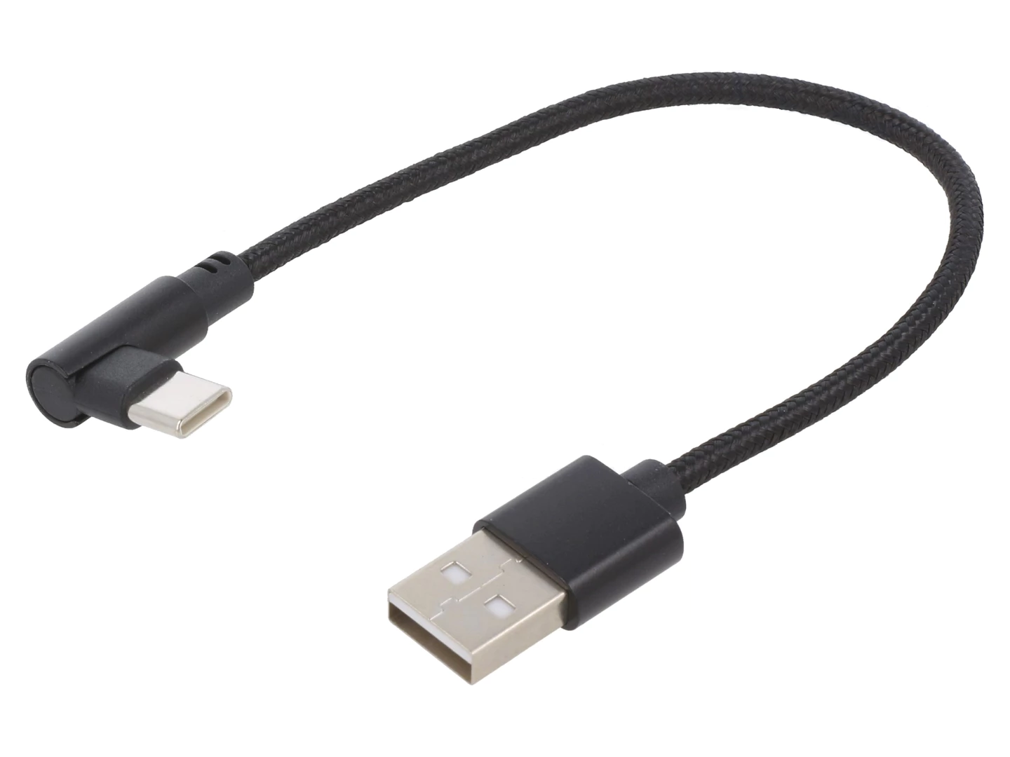 Gembird - Angled USB Type-C charging and data cable - CC-USB2-AMCML-0.2M