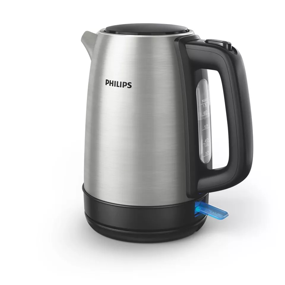 Philips - Daily Collection Kettle - HD9350/90 - Electric - 2200 W - 1.7 L - Stainless steel - 360° rotational base - Stainless steel