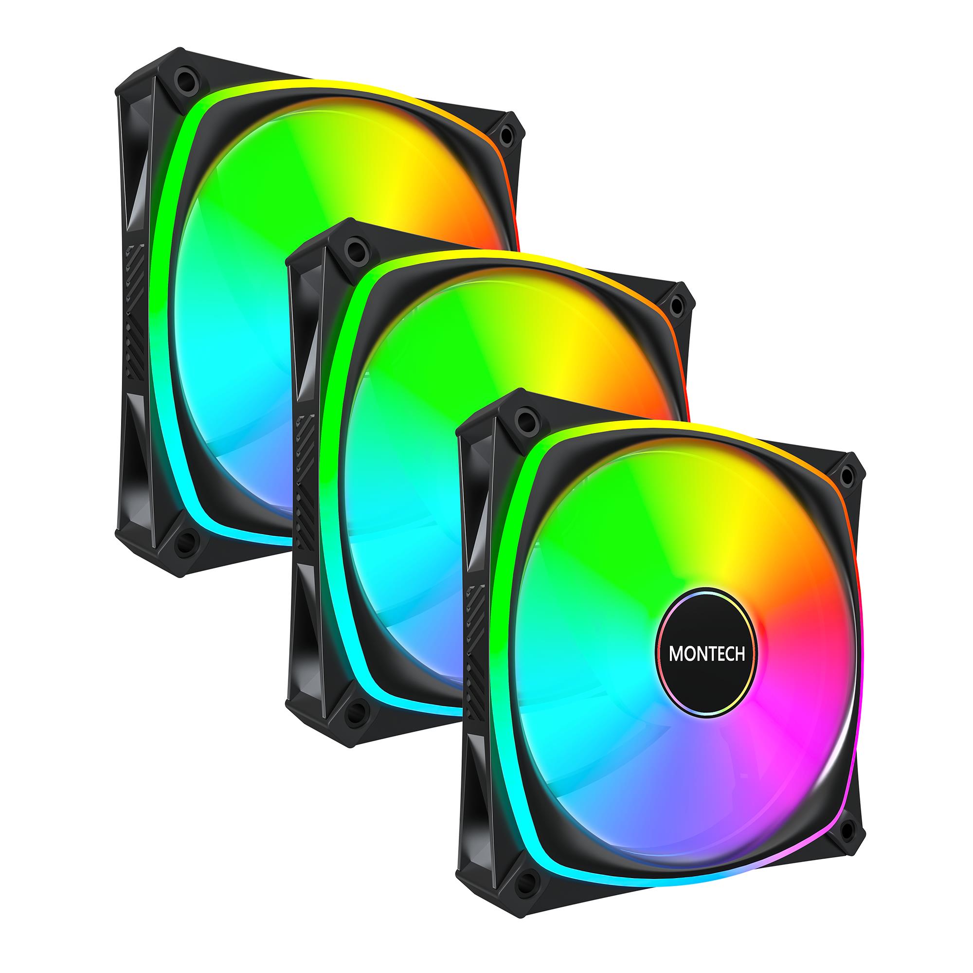 CASE FAN 120MM/RX120 PRO BLACK 3 IN 1 MONTECH