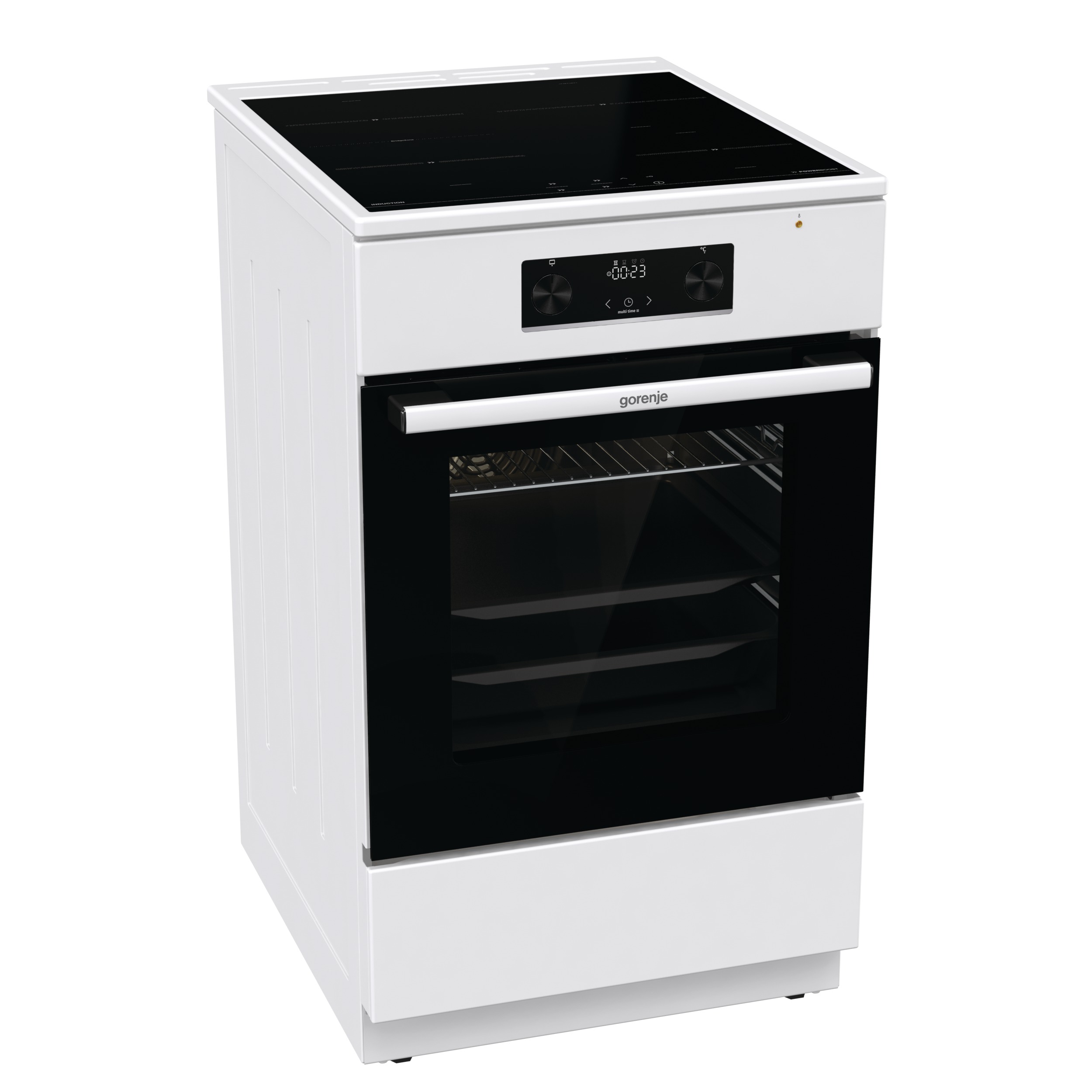 Gorenje - Cooker - GEIT5C60WPG - Hob type Induction - Oven type Electric - White - Width 50 cm - Grilling - Depth 59.4 cm - 70 L
