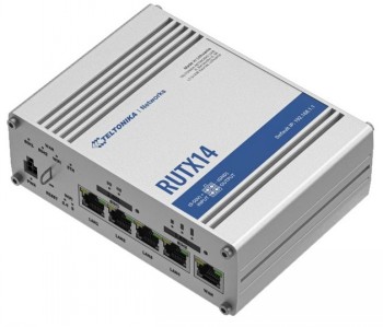 LTE Cat 12 Router - RUTX14 - 802.11ac - 867 Mbit/s - 10/100/1000 Mbps Mbit/s - Ethernet LAN (RJ-45) ports 5 - MU-MiMO Yes - 4G - Antenna type Internal