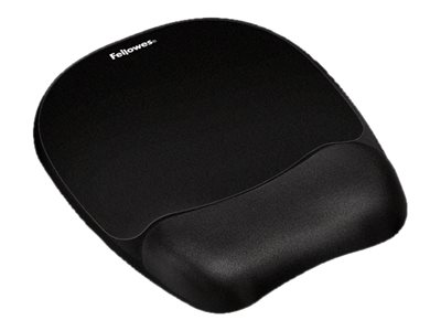 Fellowes - Mouse pad with wrist pillow - 202 x 235 x 25.4 mm - Black