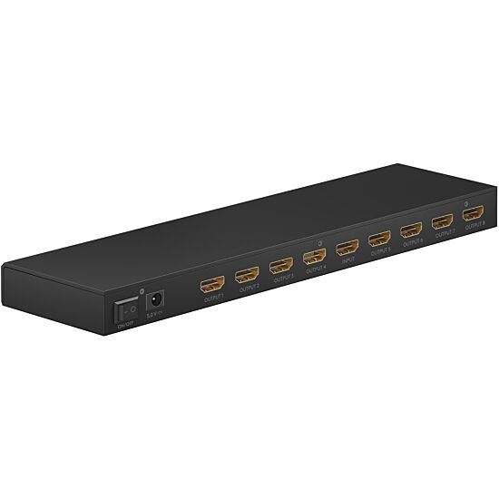 Goobay - HDMI Splitter 1 to 8 (4K at 60 Hz) - 58484
