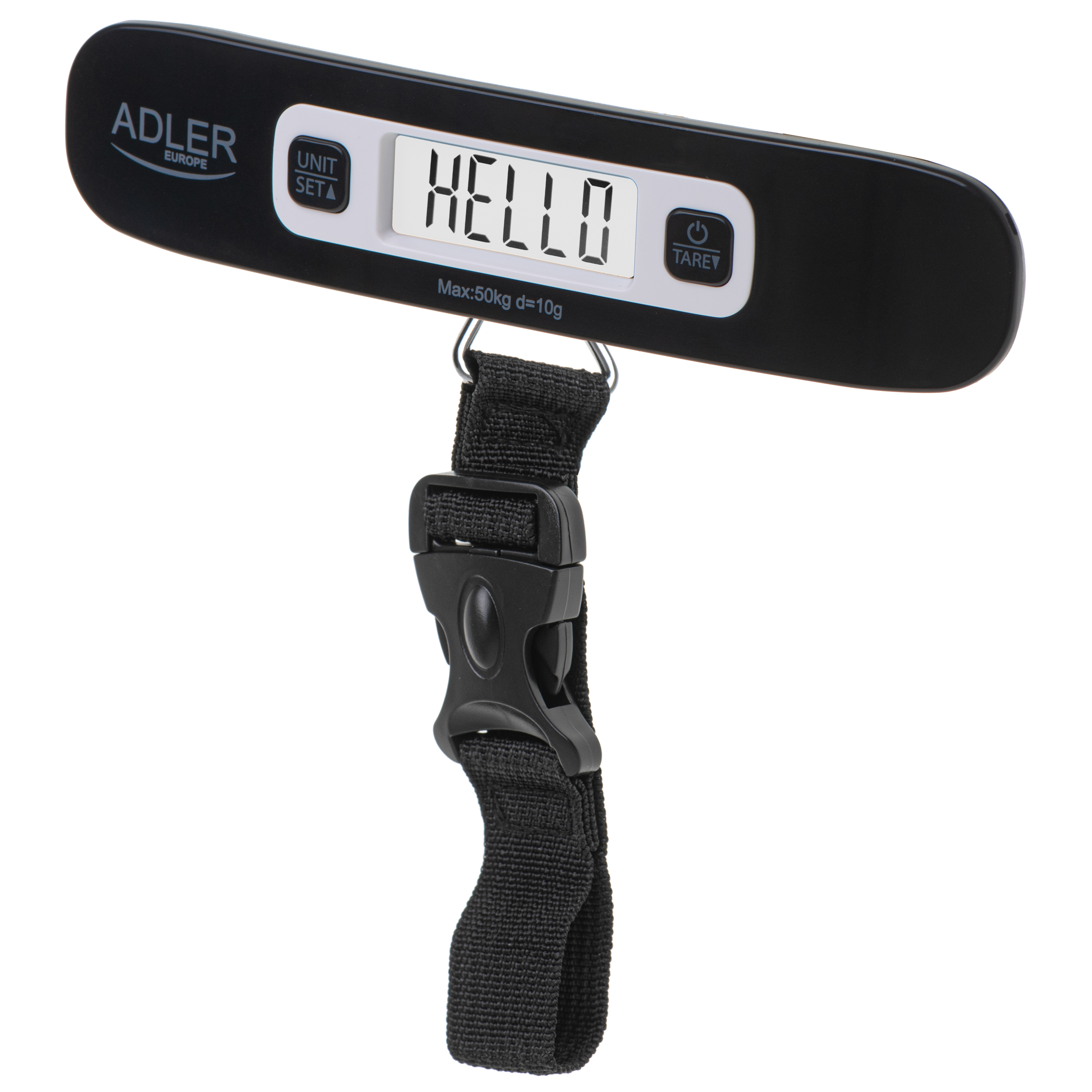 Adler - Travel Luggage Scale - AD 8190 - Maximum weight (capacity) 50 kg - Accuracy 10 g - Black