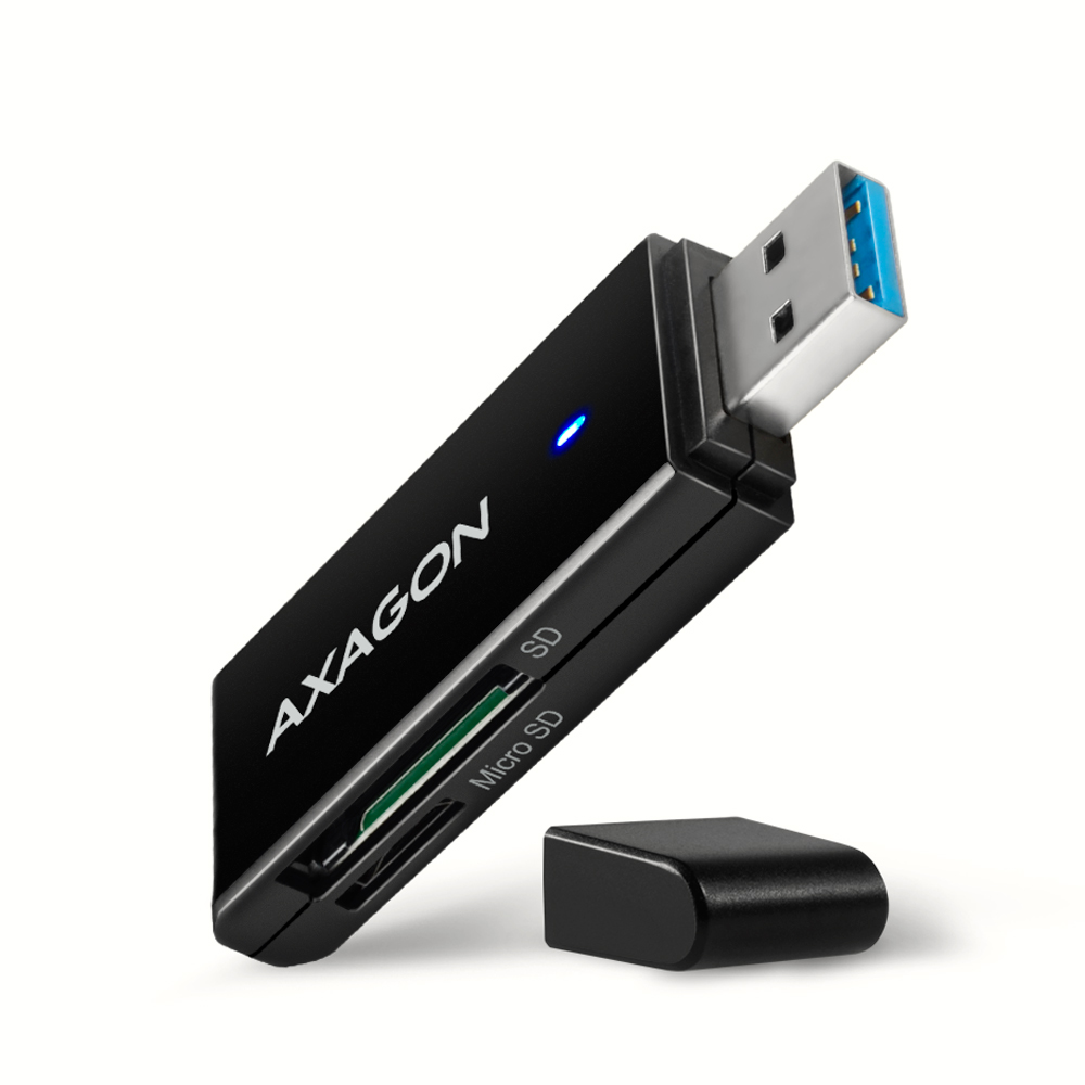AXAGON Slim super-speed USB 3.2 Gen 1 card reader with a direct USB-A connector - CRE-S2N