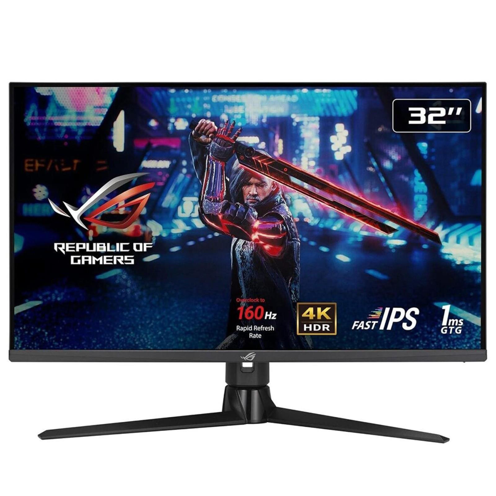 LCD Monitor|ASUS|32"|Gaming/4K|Panel IPS|3840x2160|16:9|160Hz|Matte|1 ms|Swivel|Height adjustable|Tilt|Colour Black|90LM08B0-B01170