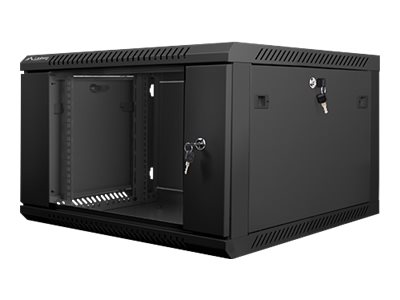 Lanberg - Rack cabinet 19" wall-mount 6U/600x600 (flat pack) - WF01-6606-10B - Black