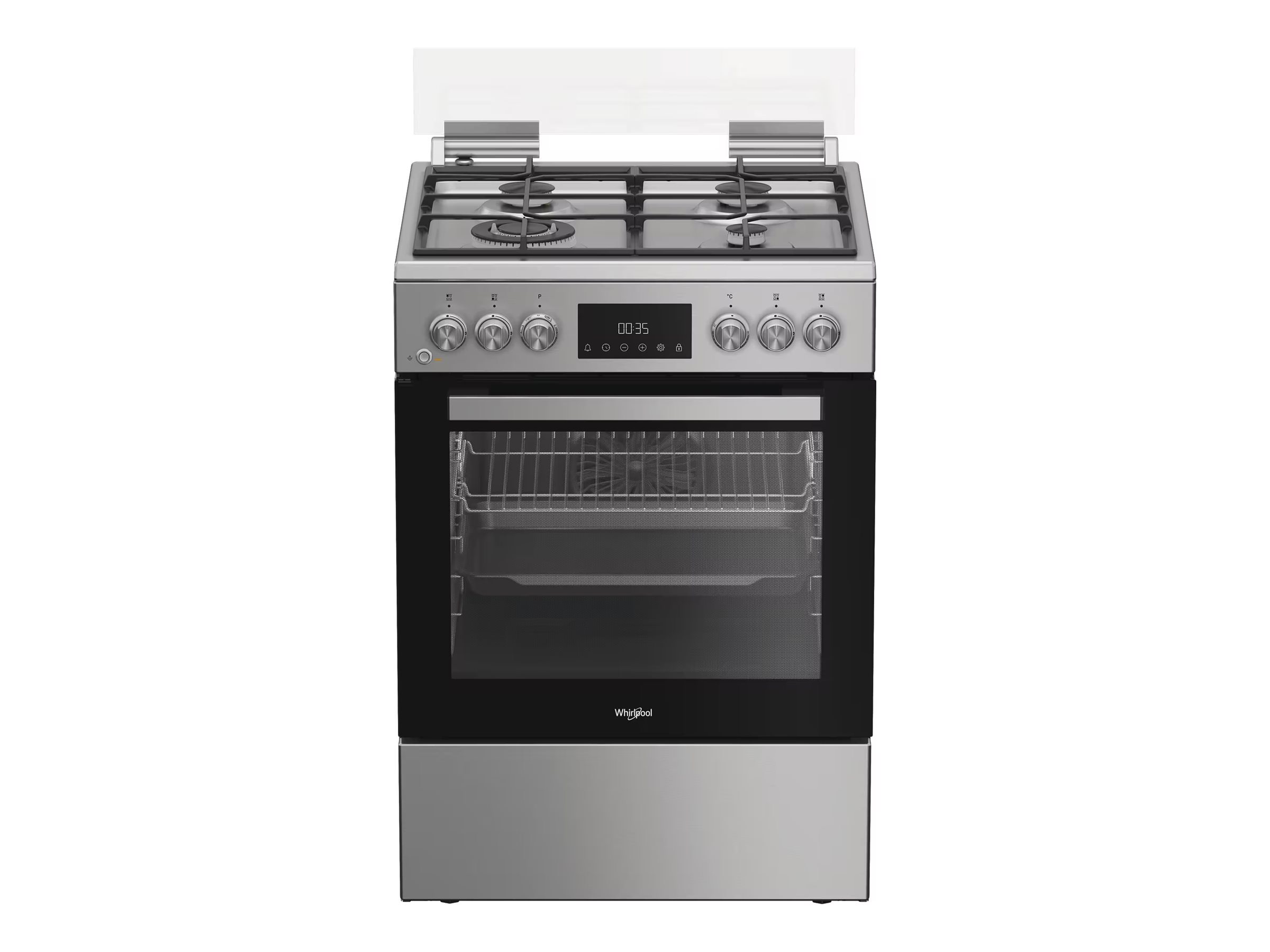 Whirlpool Cooker - W6G8LCSWX - Hob type Gas - Oven type Electric - Stainless Steel - Width 60 cm - Depth 60 cm - 72 L