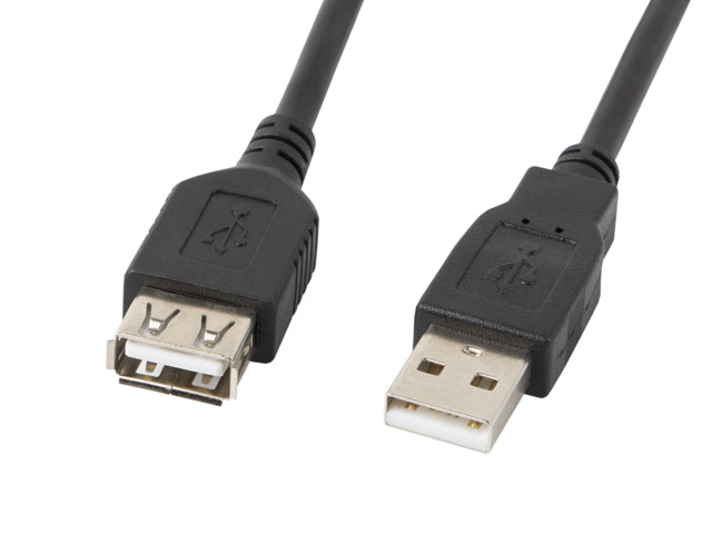 Lanberg - USB-A 2.0 Cable, 3 m - CA-USBE-10CC-0030-BK - USB Type-A to USB Type-A