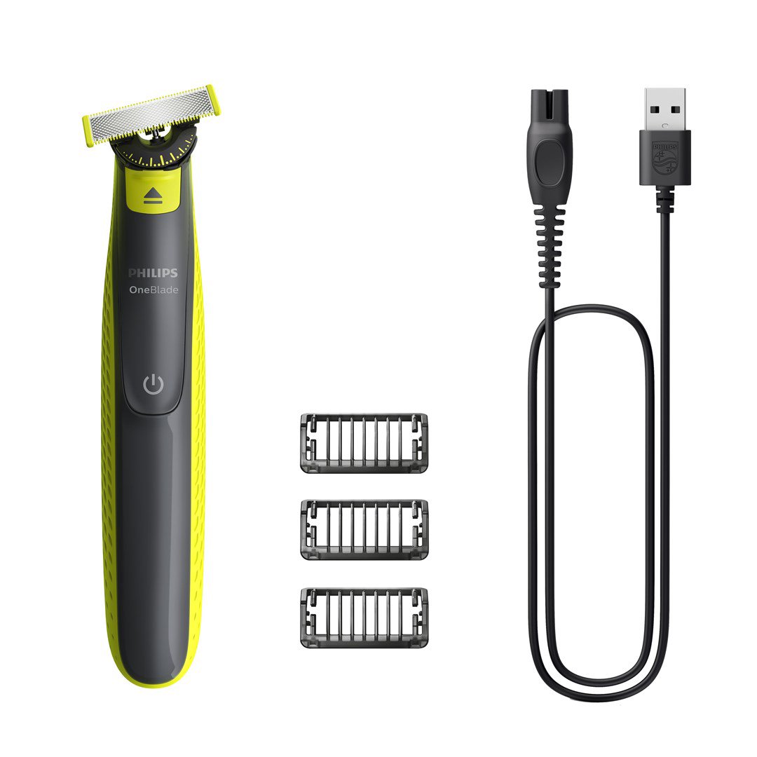Philips Shaver - QP2724/23 OneBlade - Operating time (max) 45 min - Wet & Dry - NiMH - Black/Lime