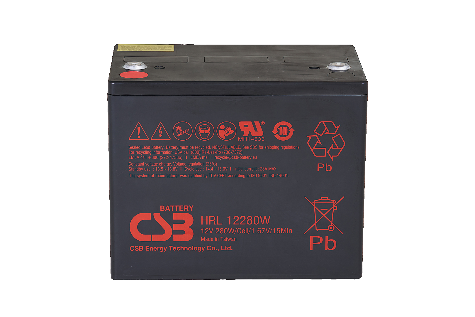 CSB Battery Battery 12V 6Ah 25W Pb F2 - HRL1225W
