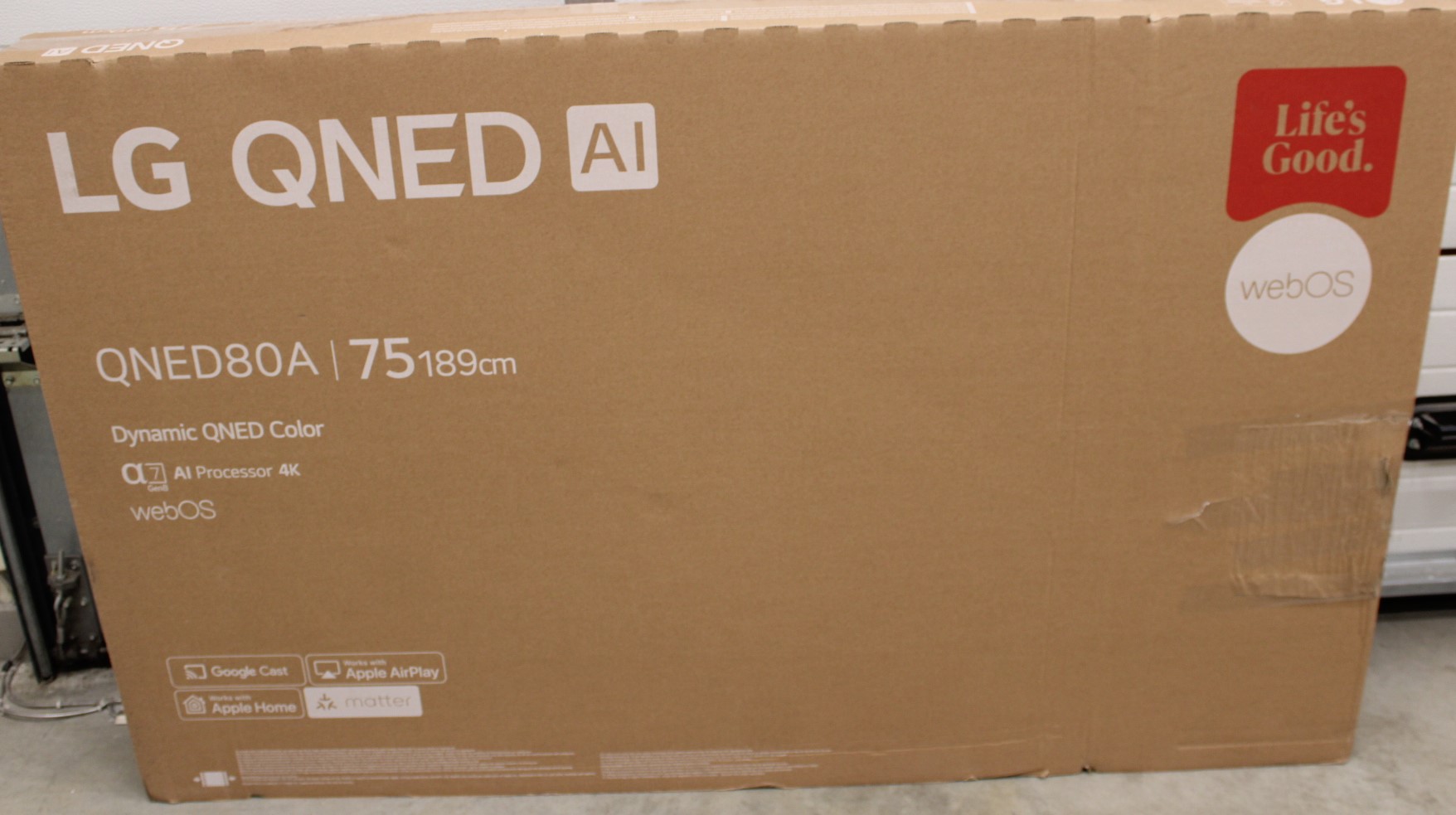 SALE OUT. LG 75QNED80A3A 75" (189 cm) LED LCD TV - SALE OUT. LG TV - 75QNED80A3A - 75 - Smart TV - webOS 25 - 4K UHD - DAMAGED PACKAGING