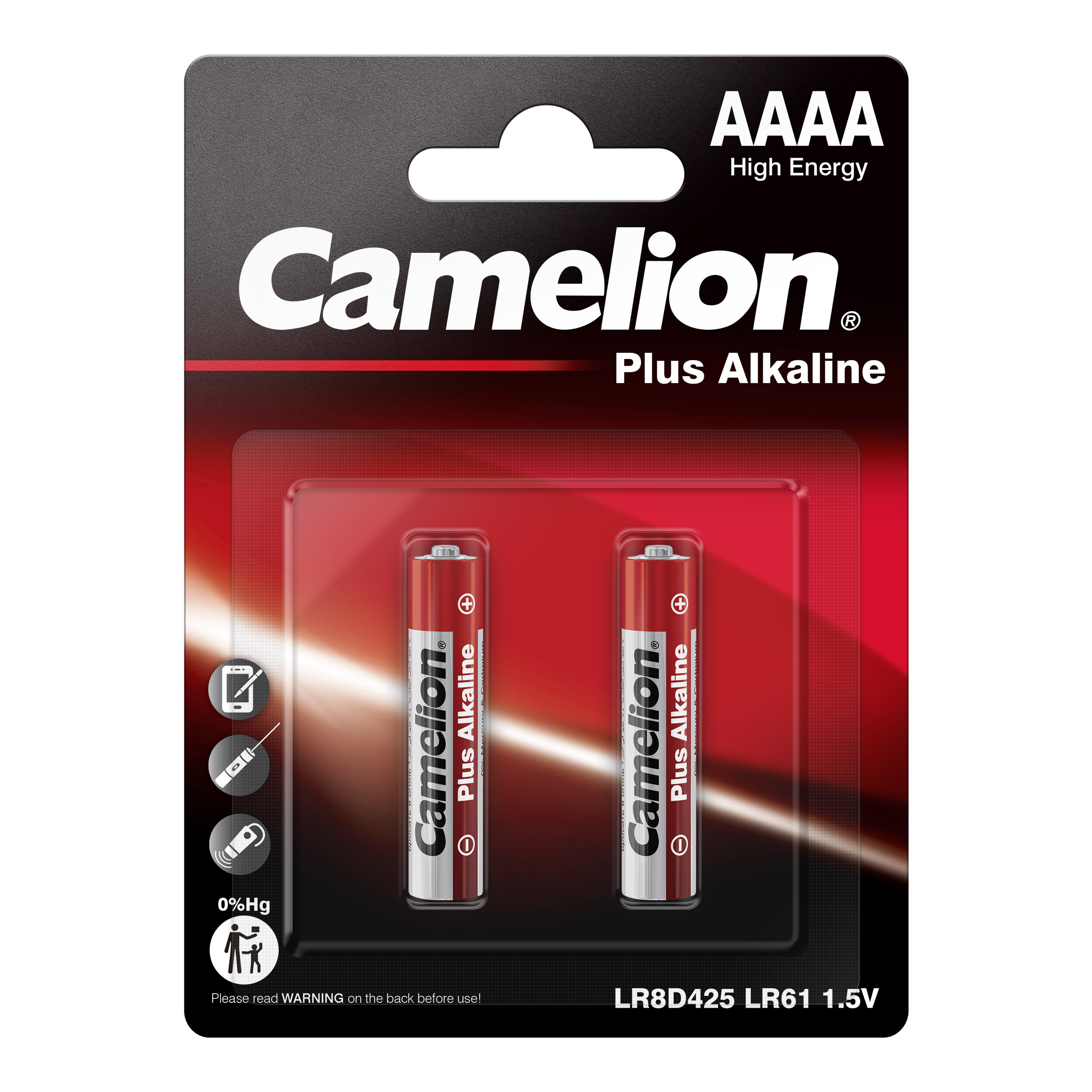 Camelion - Plus Alkaline 1.5V (LR61), 2-pack - AAAA