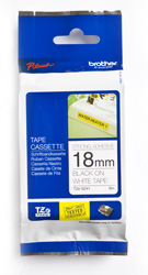 Brother - TZe-S241 Strong Adhesive Laminated Tape - Black on White - TZe - 8 m - 1.8 cm