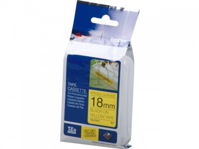 Brother - TZe-S641 Strong Adhesive Laminated Tape - Black on Yellow - TZe - 8 m - 1.8 cm
