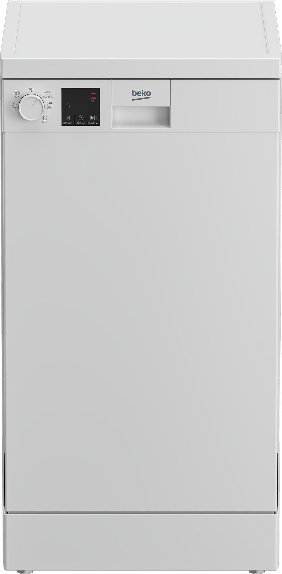 BEKO Free standing Dishwasher DVS05024W, Energy class E (old A++), 45 cm, 5 programs, White