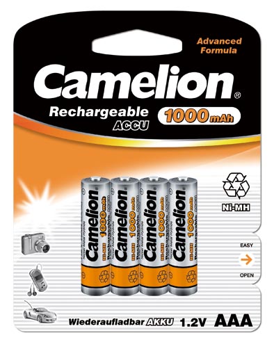 Camelion - AAA/HR03 - 1000 mAh - Rechargeable Batteries Ni-MH - 4 pc(s)