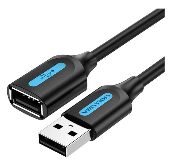 CABLE USB2.0 MALE TO FEMALE/3M BLACK CBIBI VENTION