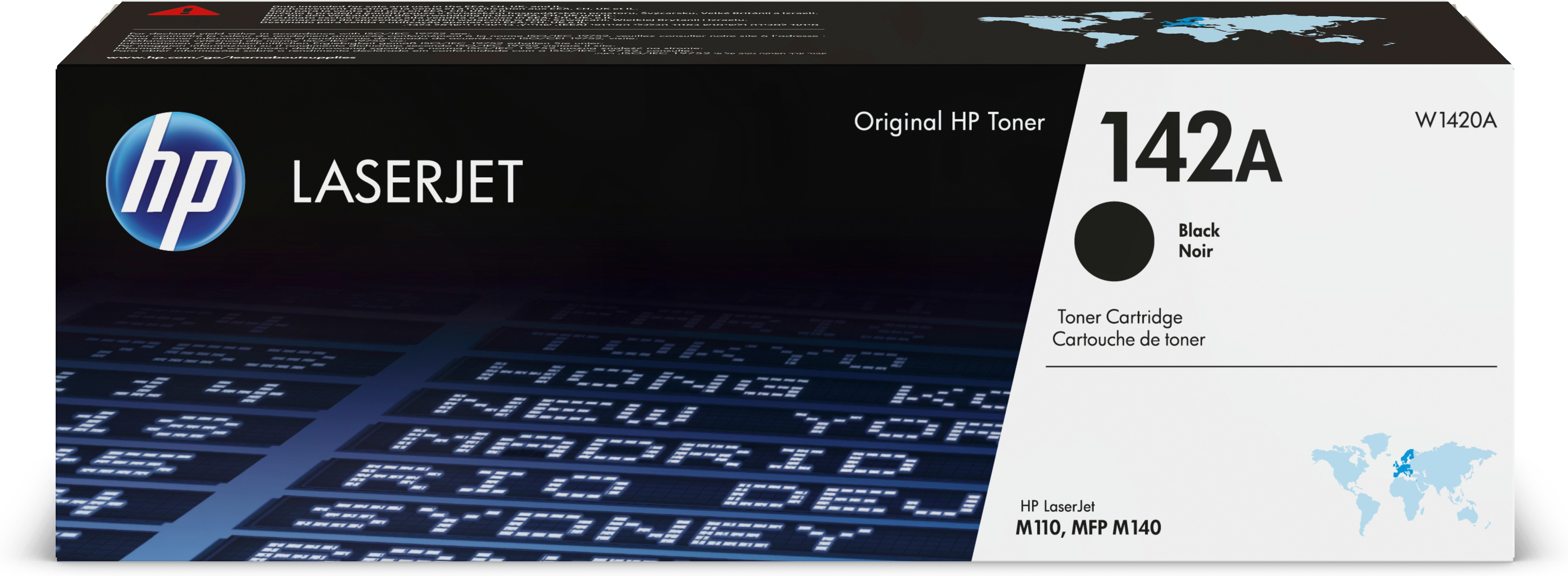 HP 142A Black Toner Cartridge, 950 pages, for HP LaserJet M110w, M110we, M140w, M140we