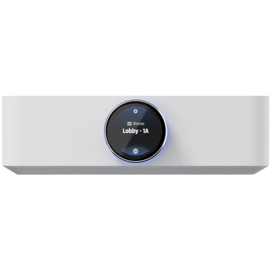 Ubiquiti UPL-Amp-W-EU Premium speaker amplifier designed for high-fidelity multi-zone audio streaming and immersive spatial sound experiences, 130 watts per channel at 8 ohms, 2x speaker terminal outputs with (2) custom-designed banana plugs include