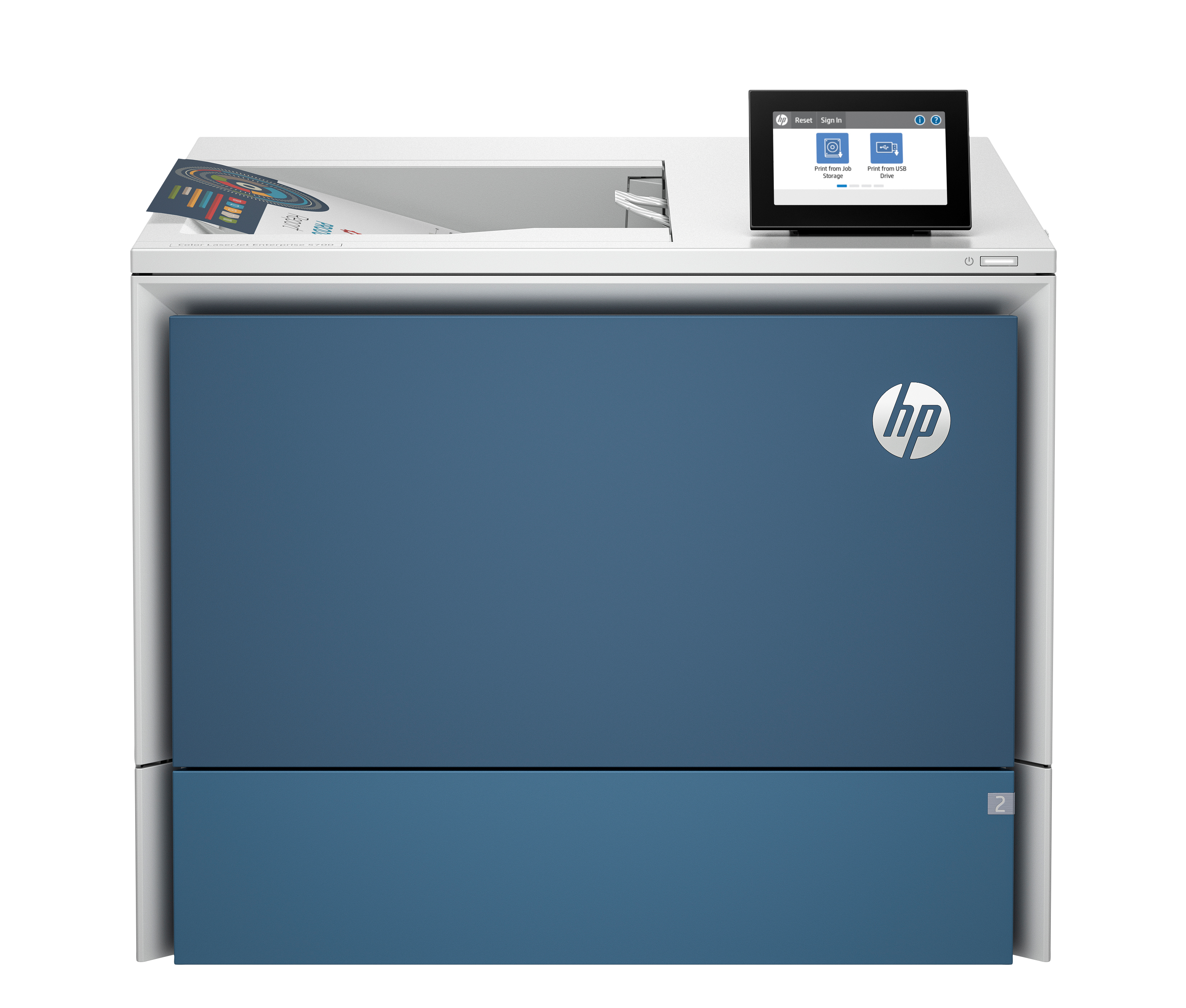 HP Color LaserJet Enterprise 5700dn Printer - A4 Color Laser, Print, Auto-Duplex A4/A5/B5/RA4/Oficio/16K, LAN, 45ppm, 2000-10000 pages per month (replaces M555dn)