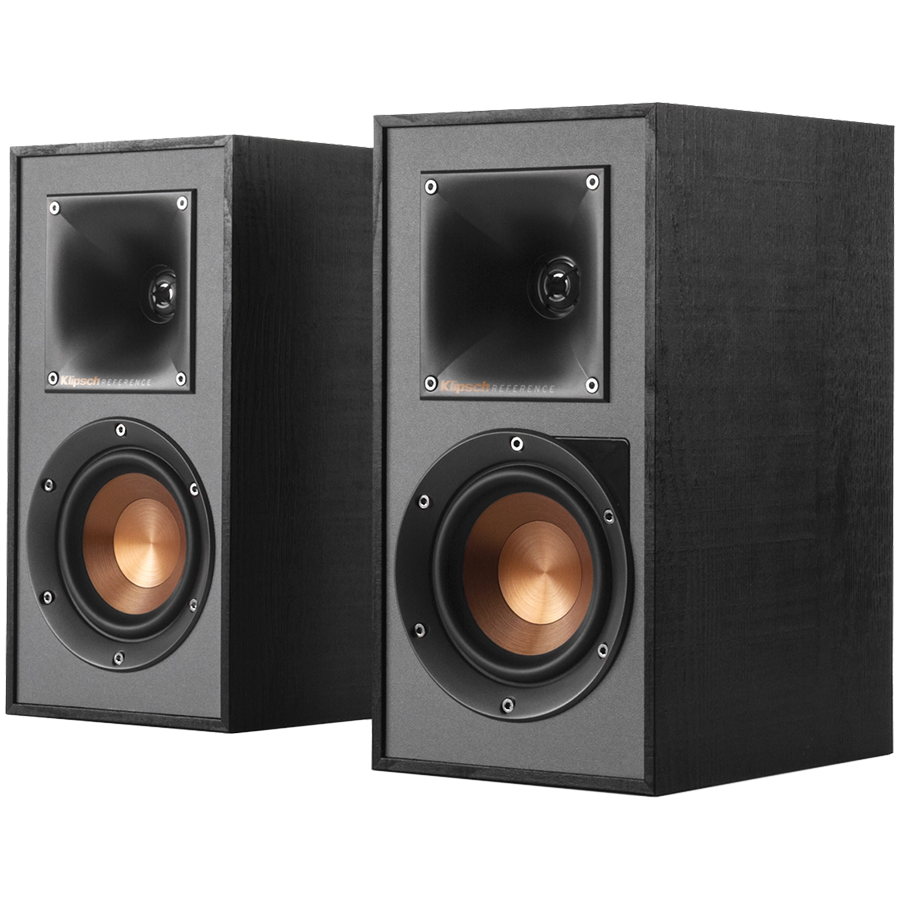 Klipsch Reference R-41PM Powered Bookshelf Speakers, Black, Pair