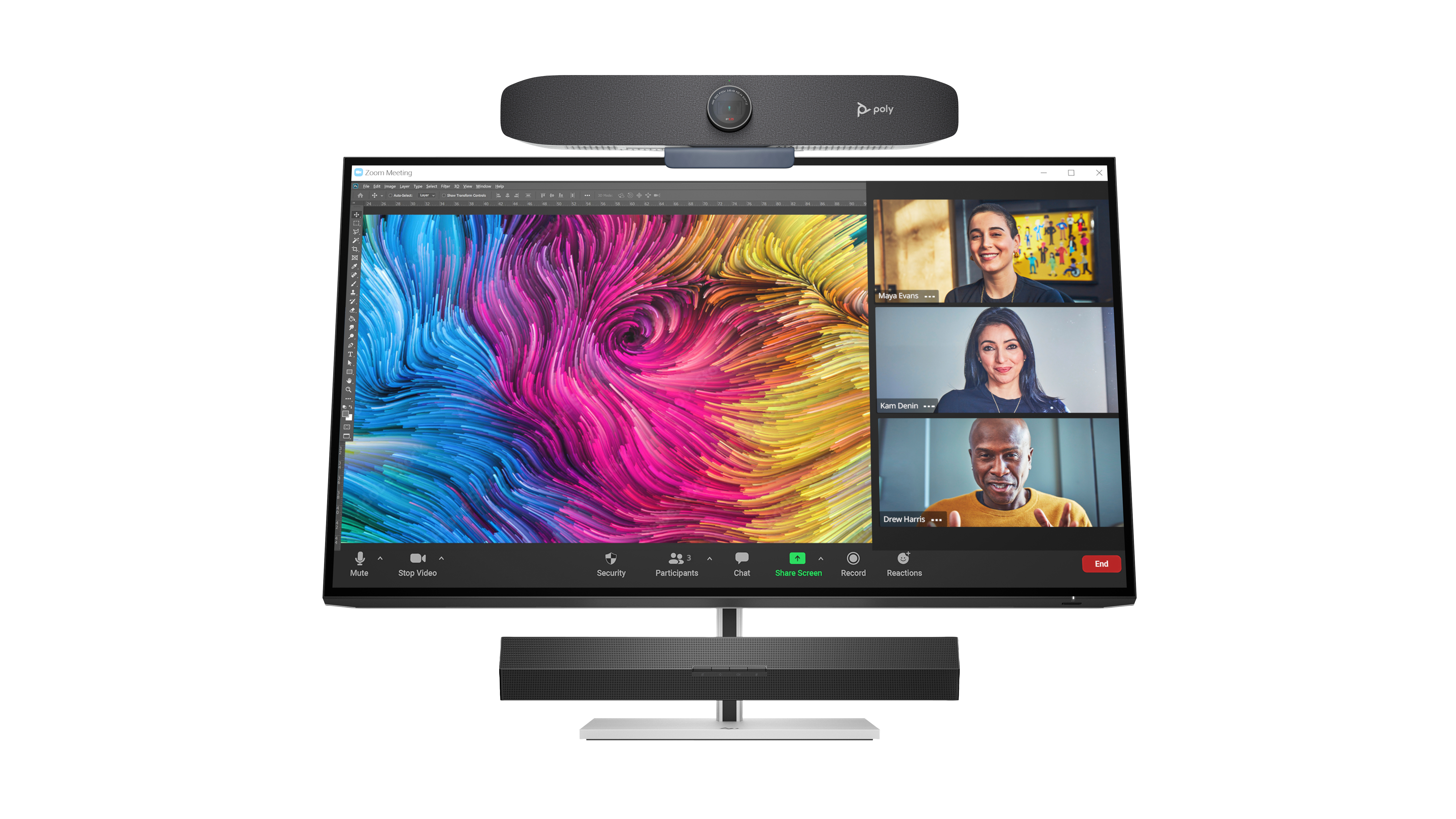 HP 732pk Series 7 Pro 4K TB4 Charging Monitor - 31.5" 3840x2160 UHD 400-nit 60Hz AG, IPS Black HDR 400, USB-C(100W/15W)/HDMI/DisplayPort Daisy-Chain, 4x USB-A, RJ-45 LAN, height adjustable/tilt/swivel/pivot, 3 years (replaces Z32k G3)