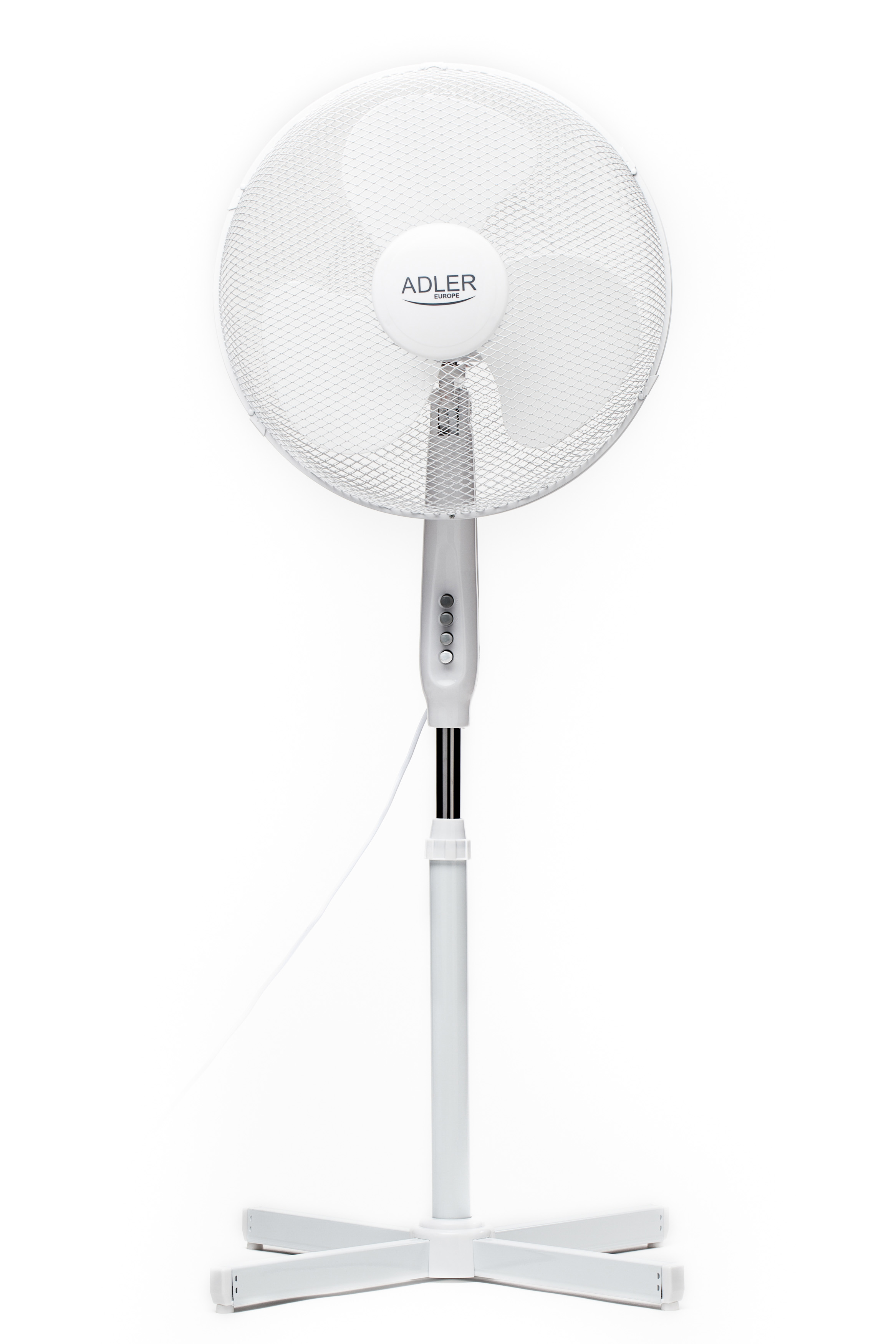 Adler - AD 7305 - Stand Fan - White - Diameter 40 cm - Number of speeds 3 - Oscillation - 45 W