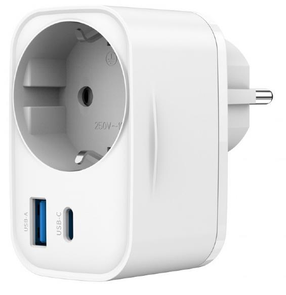 CHARGER USB UNIVERSAL 20W WHT/2P AC TA-ACPDQC20-01-W GEMBIRD