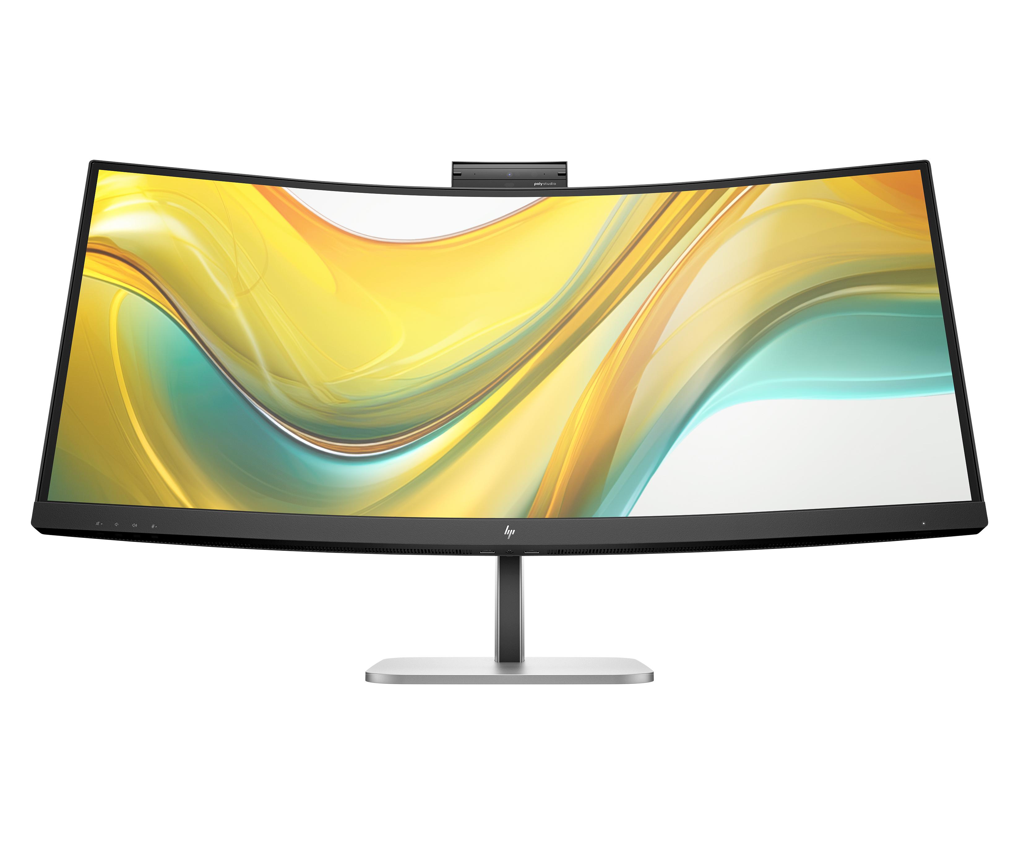 HP 534pm Series 5 Pro WQHD USB-C Curved Conferencing Monitor - 34" 3440x1440 WQHD 400-nit AG, VA, USB-C(100W/15W)/HDMI/DisplayPort, 3x USB-A, speakers, 5MP webcam, RJ-45 LAN, height adjustable/tilt/swivel, 3 years (replaces E34m)