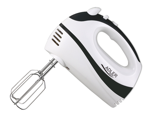 Adler - Mixer - AD 4205 b - Hand Mixer - 300 W - Number of speeds 5 - Turbo mode - White/Black