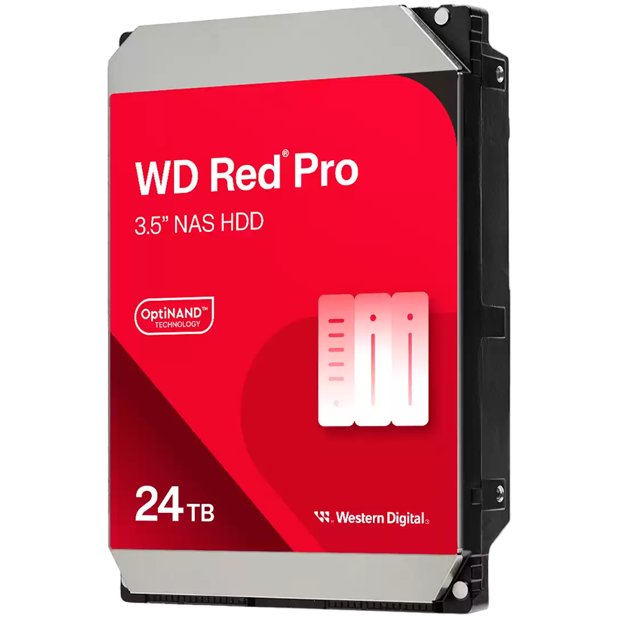 HDD NAS WD Red Pro 24TB CMR, 3.5'', 512MB, 7200 RPM, SATA, TBW: 550