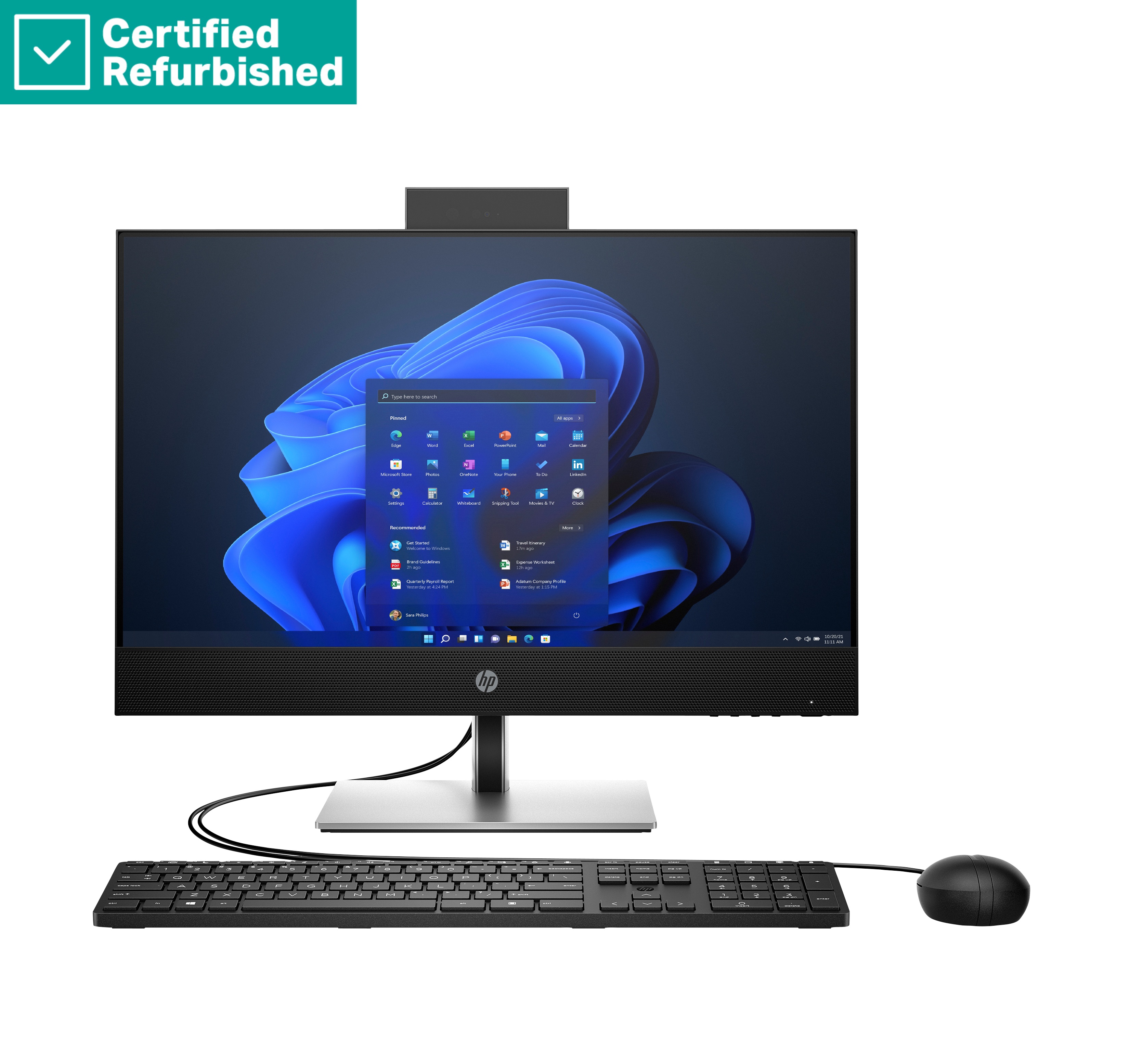 RENEW SILVER HP Pro 440 G9 AIO All-In-One - i5-14500T, 16GB, 512GB SSD, 23.8 FHD Non-Touch AG, Height Adjustable, USB Mouse, Win 11 Pro, 1 years