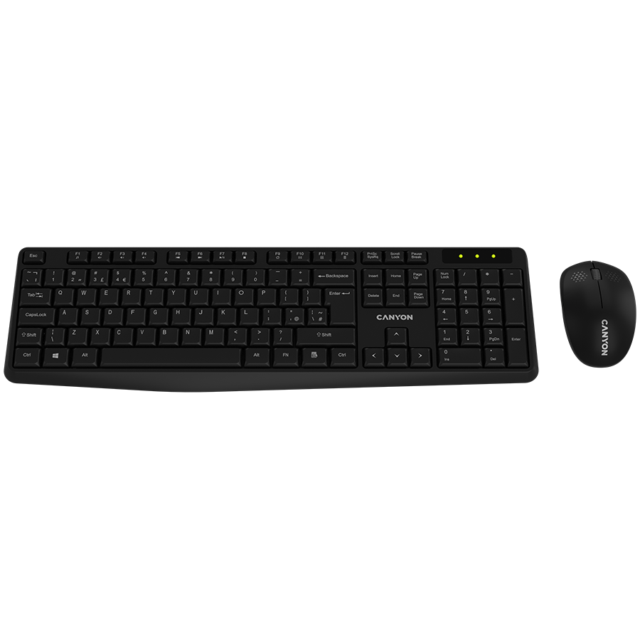 CANYON SET-W01 EN Keyboard+Mouse Wireless Black