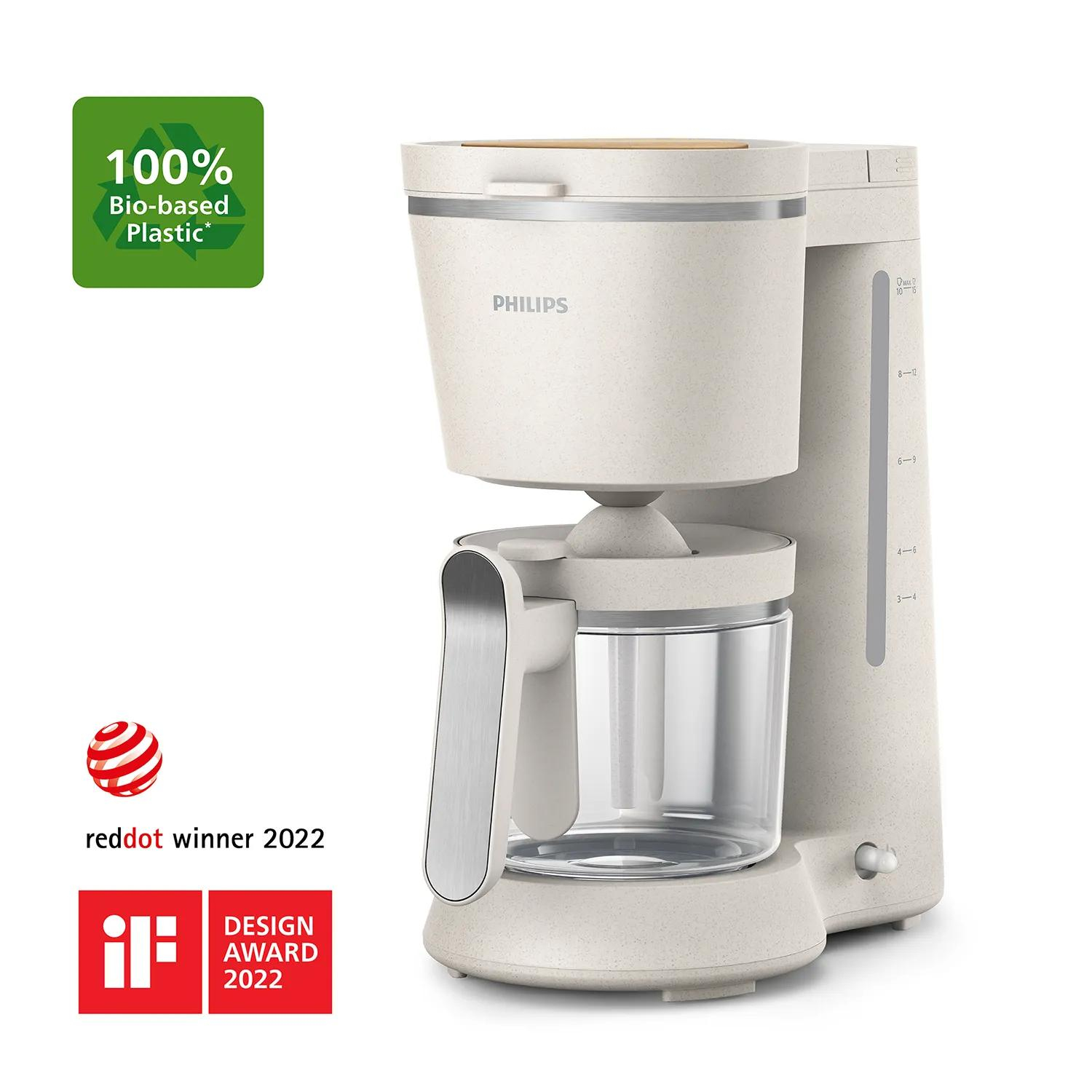 Philips Eco Conscious Edition Drip Filter Coffee Machine HD5120/00, 1.2L/Damaged package