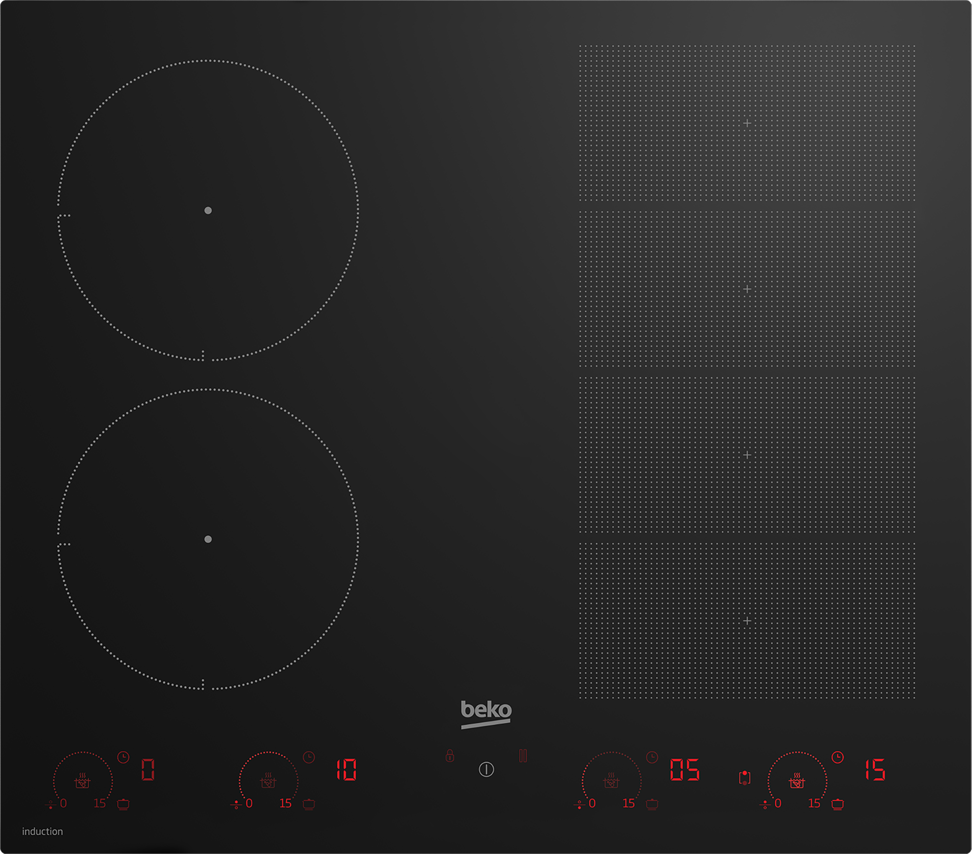 BEKO Induction Hob HII64880UFT 60 cm, Width 59cm