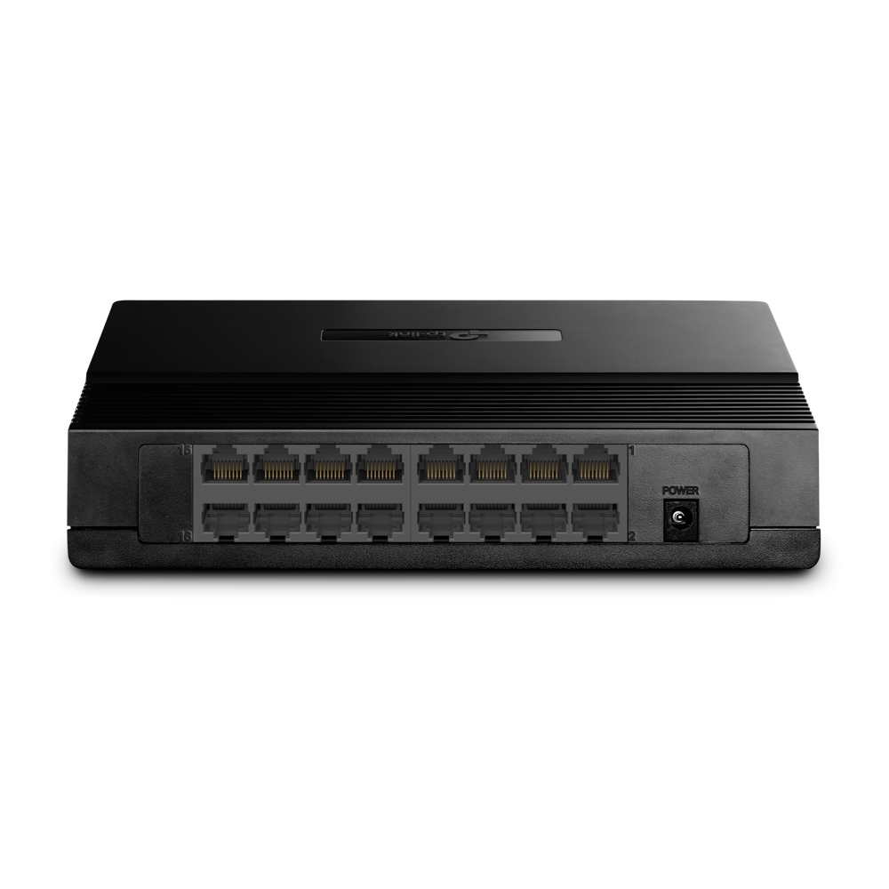 TP-LINK - Switch - TL-SF1016D - Desktop - 10/100 Mbps (RJ-45) ports quantity 16 - Power supply type External