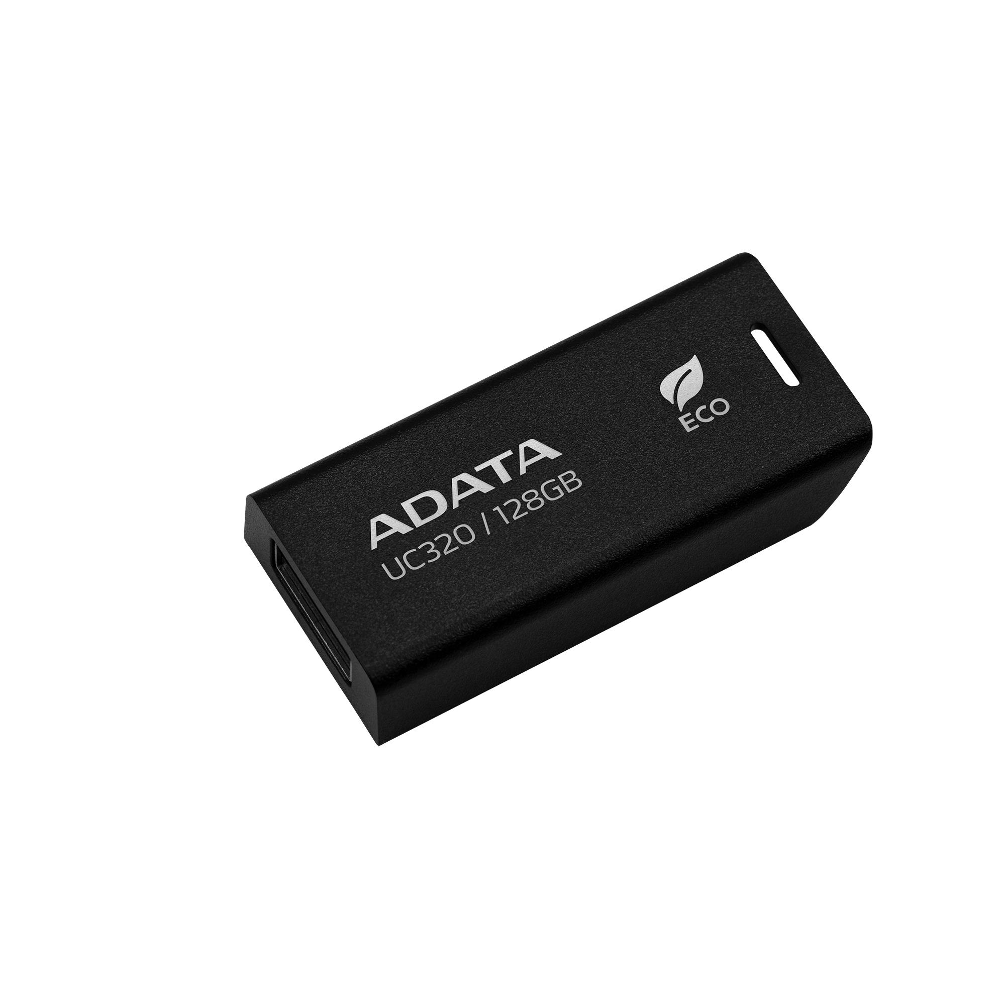 MEMORY DRIVE FLASH USB3.2 128G/BLACK UC320-128G-RBK/BK ADATA