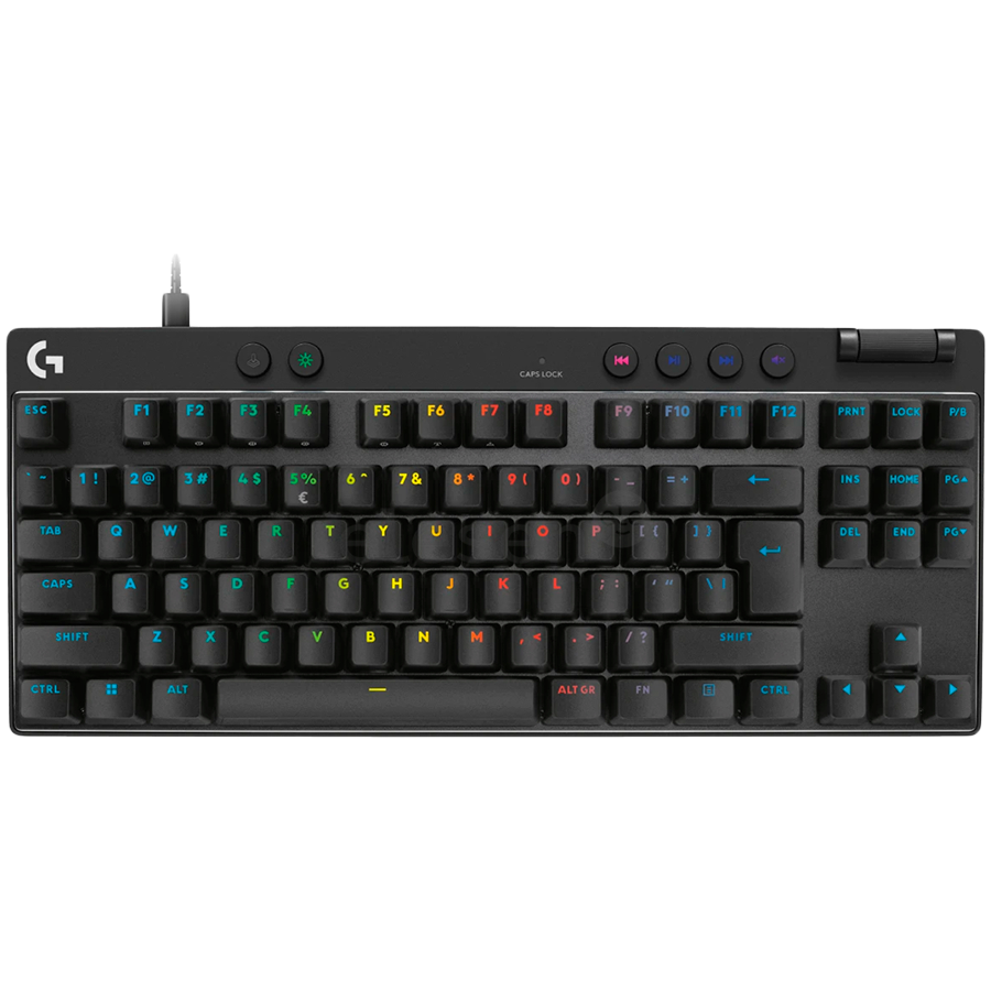 LOGITECH PRO X TKL RAPID Gaming Keyboard  - BLACK - US INT'L - USB - EMEA28i-935 - LINEAR