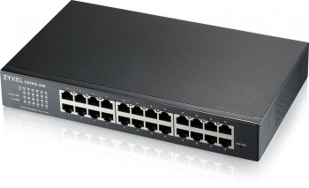 ZYXEL GS1915-24E, 24-PORT GBE SMART SWITCH, HYBRID MODE, STANDALONE OR NEBULAFLEX CLOUD, RACKMOUNT, FANLESS