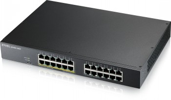 ZYXEL GS1915-24EP, 24-PORT GBE, 12 PORT POE, 130 WATT 802.3AT, RACKMOUNT, FANLESS, SMART SWITCH, HYBRID MODE, STANDALONE OR NEBULAFLEX CLOUD