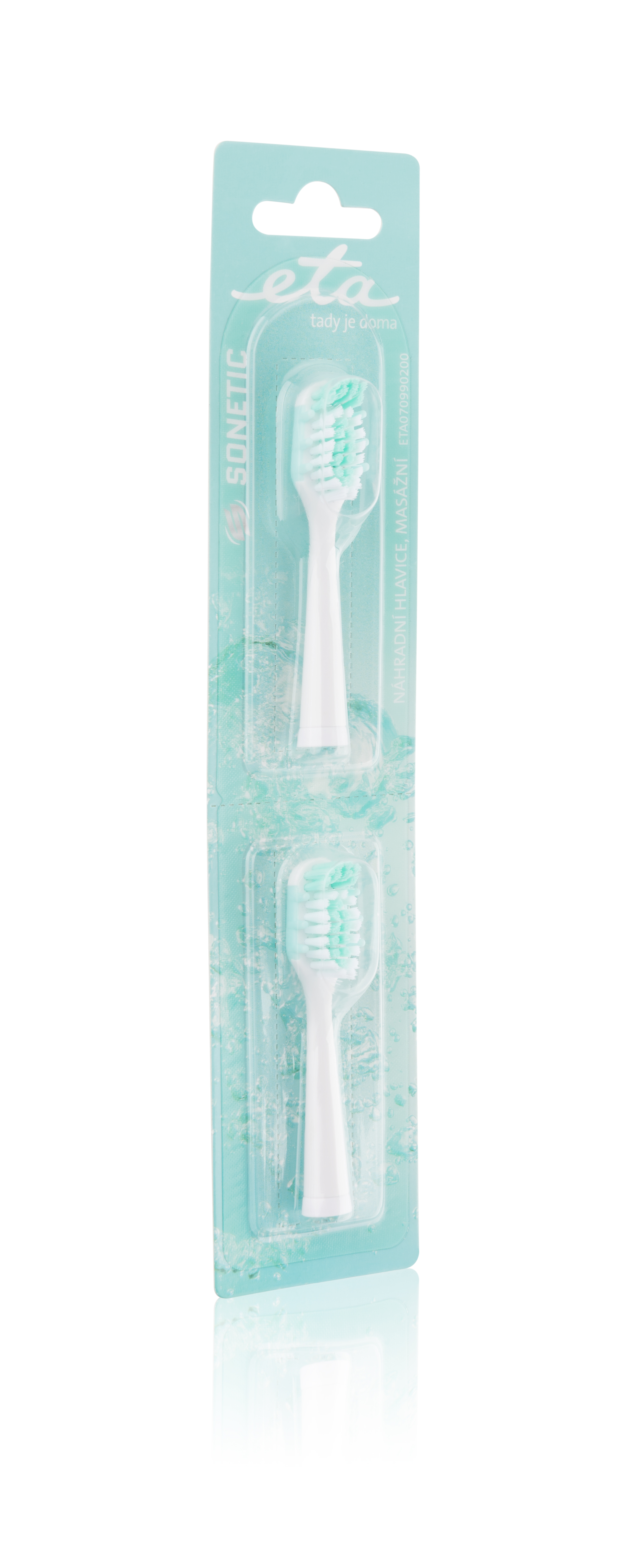 ETA - Toothbrush replacement  for ETA0709 - Heads - For adults - Number of brush heads included 2 - Number of teeth brushing modes Does not apply - White