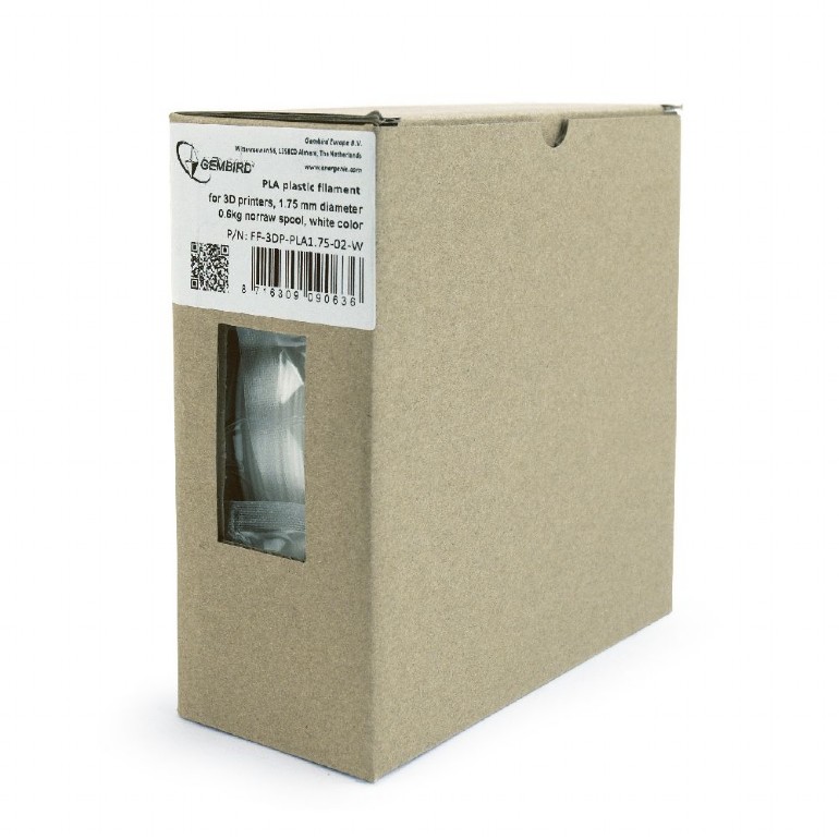 Flashforge PLA-PLUS filament, white, 1.75 mm, 1 kg - 3DP-PLA+1.75-02-W